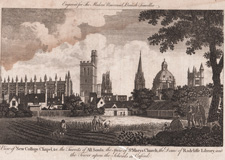 View of New College Chapel, &c, the Turrets of All Souls, the Spire of St. Mary's Church, the Dome of Radcliffe Library, and the Tower upon the Schools of Oxford